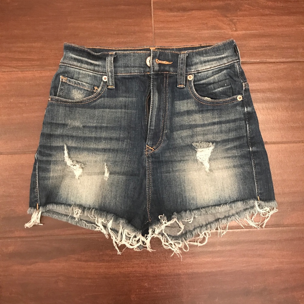Express high waisted jean shorts
